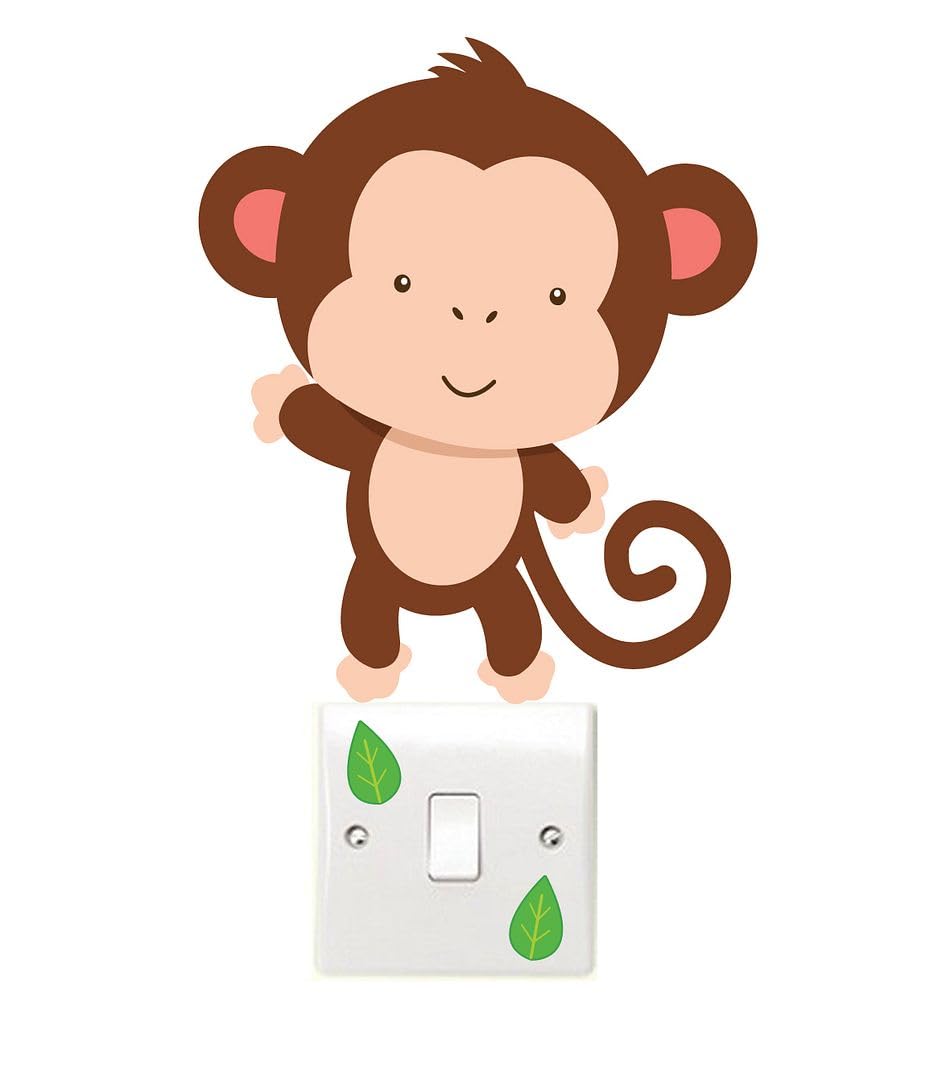 Stickers On Your Wall Light Monkey And Leaves Switch Wall Stickers Children's Bedroom Playroom Perfect For Any Themed Room