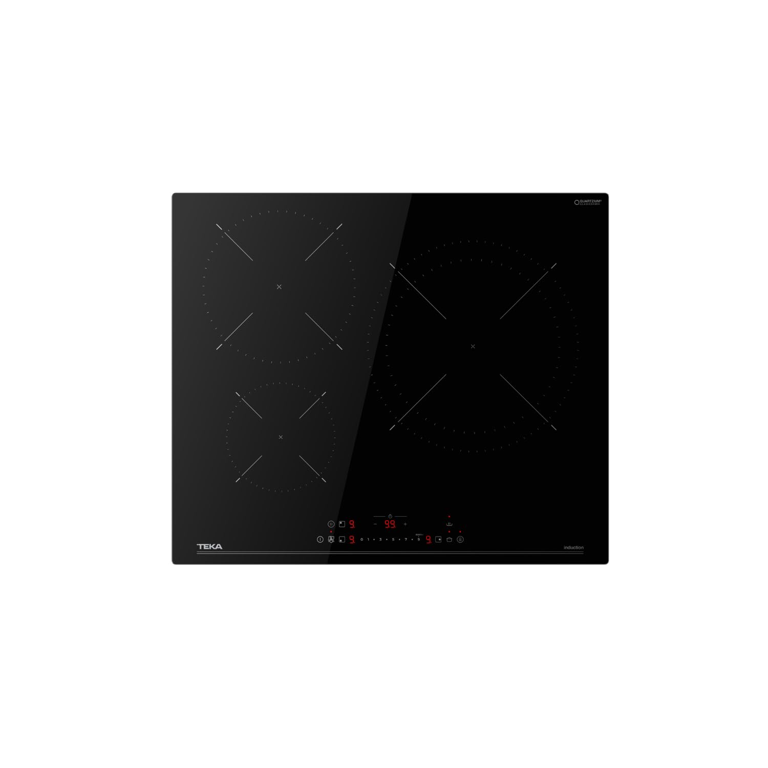 TEKA Placa de Inducción 60 cm, 3 Zonas, Touch Control Multislider, 7400 w