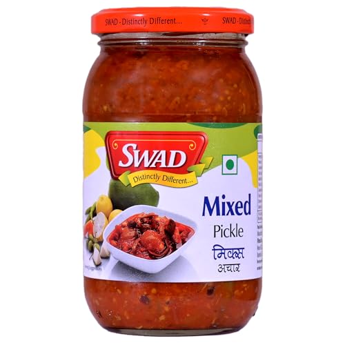 Image of SWAD Delicious and Tangy Mango, Lemon, Green Chillies, Carrot, Kerda Mixed Pickle /Mixed Achar - 400 gm Each | Pack of 2