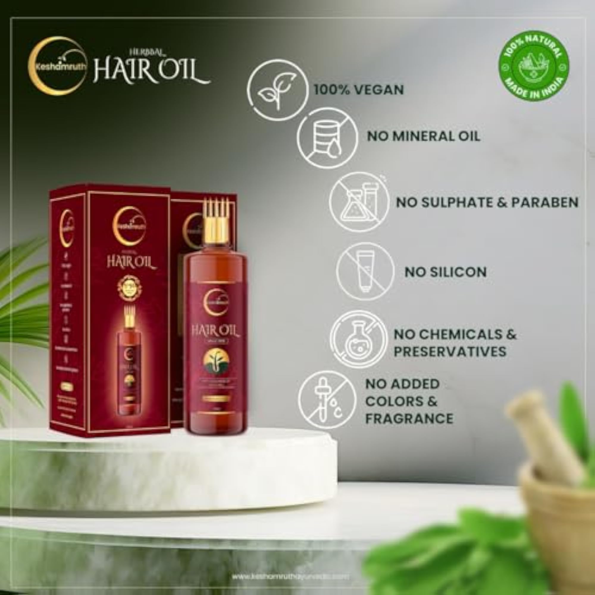 Herbal Hair Oil with 50 Herbs, 100 ML
