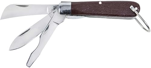 Klein Tools 1550-6 - Navaja de bolsillo de 3 hojas con destornillador