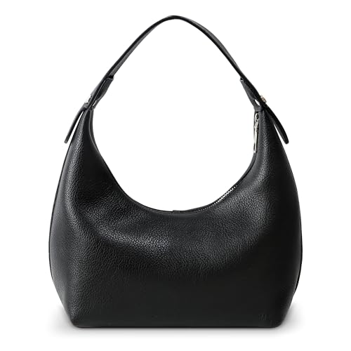 Crescent Shoulder Bag for Women - Black Small Handbag With Only Two 'Purses' Detached
