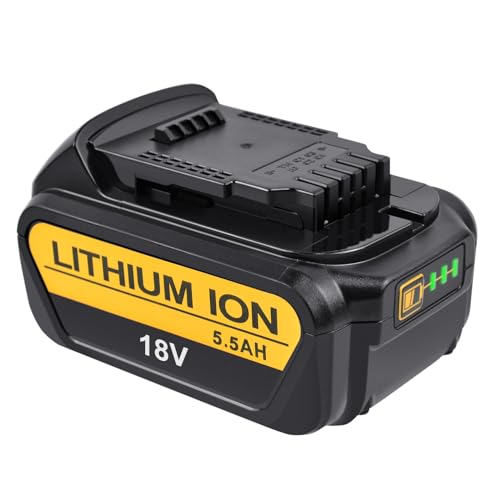 Tecmana 18V 5,5Ah Batería Compatible con Dewalt DCB184 DCB200 DCB182 DCB180 DCB181 DCB182 DCB200
