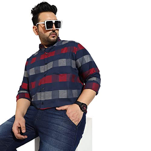 Image of CAHOOT Instafab Plus Men's Button Up Regular Fit Shirt for Casual Wear | Modern Clothing Shirt Crafted with Regular Sleeve, Comfort Fit & High-Performance for Everyday Wear
