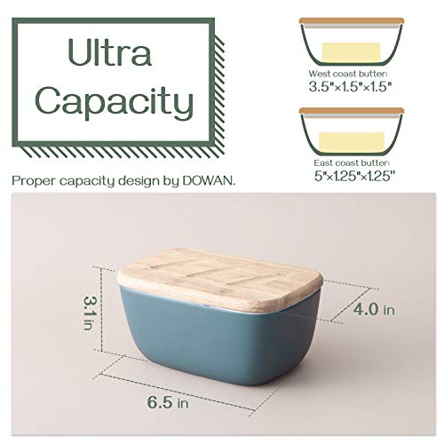 Dowan Large Butter Dish Haze Blue & White Extra Large Butter Dish #TOP2