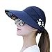 Summer Trucker Hats for Women Girls UV Protection Quick Dry Breathable Ponytail Friendly Fashion Lightweight Dad Cap Gardening Travel Trekking Baseball Hat Navy