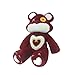 daweiwei Lindo juguete de peluche gris oso de peluche muñeca muñeca rojo abrazo oso ragdoll peluche juguete 40cm A