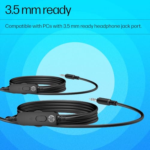 Hp Stereo 3.5Mm G2 Wired Over Ear Headphones with Vegan Leather Earcups, with Mic, Volume Control and Mute Button (428H6Aa, Black) - Image 5