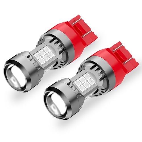 PHINLION 7443 Red LED Light Bulbs, Super Bright 7444 7443LL