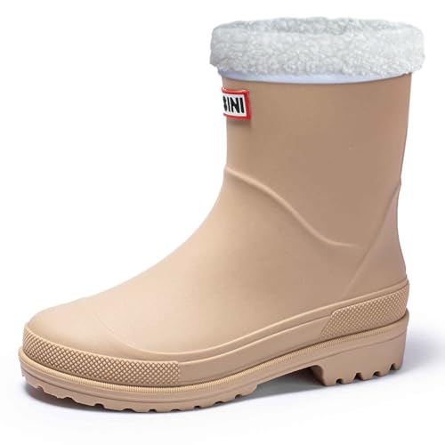 Bottes d'extérieur en caoutchouc pour pieds au sec avec doublure polaire isolante