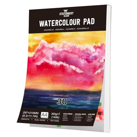 Carta Acquerello A4 300gr, 30 Fogli