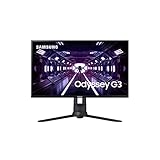 Monitor Gamer Samsung Odyssey 24", FHD, 144 Hz, 1ms, com ajuste de altura, HDMI, DP, VGA, Freesync, Preto, Série G3