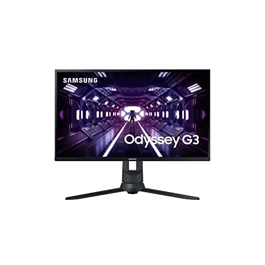 Monitor Gamer Samsung Odyssey 24", FHD, 144 Hz, 1ms, com ajuste de altura, HDMI, DP, VGA, Freesync, Preto, Série G3