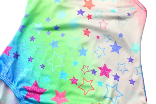 Image of iLover Girls Sparkle One Piece Swimsuits Crossback Swimwear Beach Bathing Suit with Adjustable Strap 4-10 Years