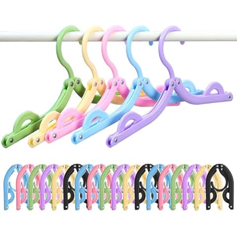 18pcs Travel Folding Hanger Household Multifunctional Portable Hanger Cover