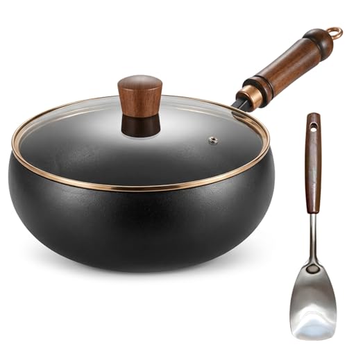Wok de Hierro Fundido 10in con Tapa y Espátula miniatura 1