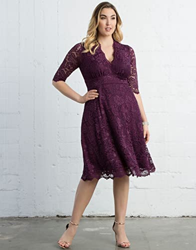 Image of Kiyonna Women's Plus Size Special Occasion Mademoiselle Lace Cocktail Dress
