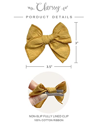 Cherssy Baby Hair Bow Clips, Embroidered Stripe Bows Hair Alligator Clips Accessories For Baby Girls, Infants, Toddlers, School Girls, Children #TOP1