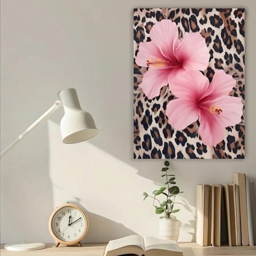 Art mural esthétique léopard pour décoration de chambre vintage moderne