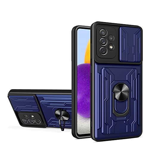 Coque Samsung Galaxy S22 Plus avec porte-carte et support armure bleu marine