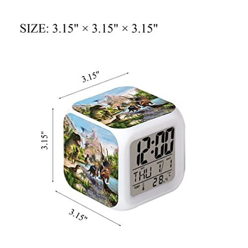 Cointone Led Alarm Clock Dinosaur Jurassic Design Creative Desk Table Clock Glowing Electronic Colorful Digital Clock For Unisex Adults Kids Toy Birthday Present #TOP5