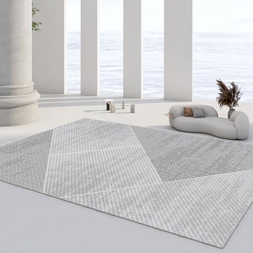 Tapis géométrique moderne lavable en machine 180 x 200 cm