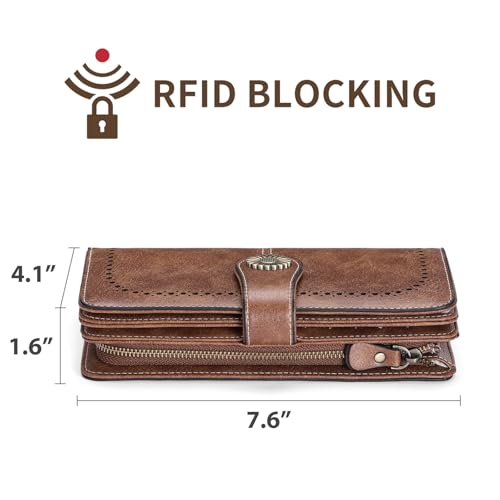 SENDEFN Wristlet Leather Wallet