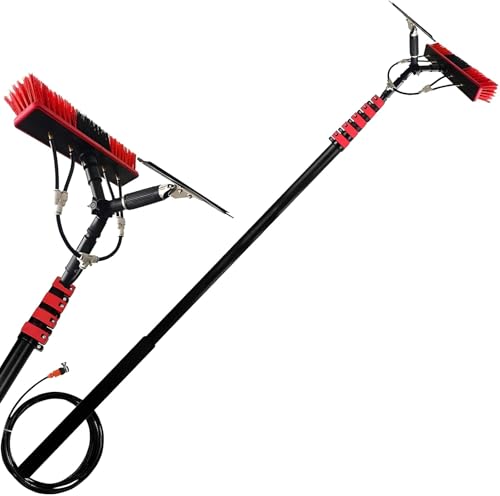 Cepillo De Limpieza De Ventanas con Mango Largo Y Mango Largo, Extensible, para RV, Maletero, Furgoneta, Techo(3.6m/11ft&Head35cm)