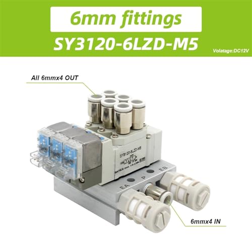 Electrovanne SY3120-6LZD-M5 SMC type distributeur pneumatique mono-stable 9 stations - 3