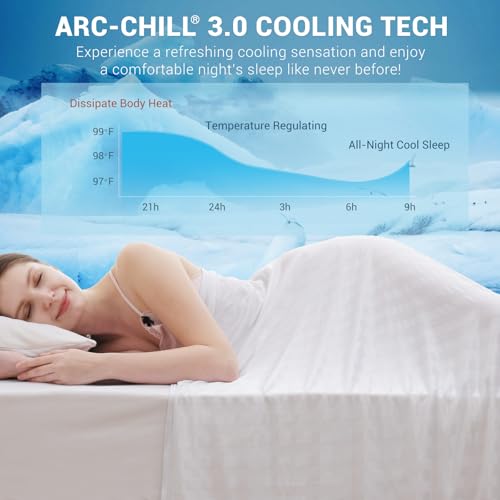 Elegear Revolutionary Cooling Blanket Twin, Absorbs Heat to Keep Body Cool for Night Sweats, Double Sided Arc-Chill3.0 Cool Fiber Q-Max>0.5, Lightweight Summer Cold Blankets Sleeping 59" x 79"
