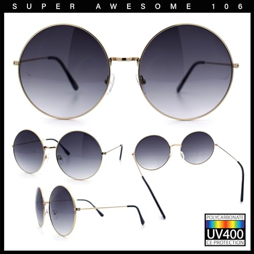 Classic Oversize Joplin Style Hippie Round Circle Lens Sunglasses3