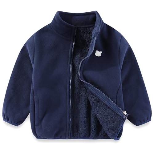 Gajaous Kleinkind Kinder Polarfleecejacke, dicke Full-Zip Langarm warme...