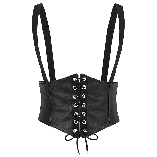SANSTHS Women's Renaissance Underbust Corset Belt, Elastic Wide Steampunk Corset for Halloween