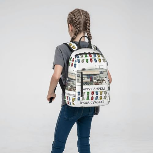 Sac à dos léger de style décontracté Happy Camper pour transporter vos passions