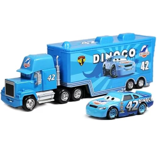 Yestree Cars Jouet 2 Pièces Set Véhicules, Camion Cars et Voiture de Course Enfant Camion Transporteur Modèle de Voiture Figurine Car, Cadeaux Parfaits pour...