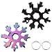 Produktbild BEIFON 2 Stück Schneeflocken Multi-Tool 18-in-1 Schneeflocke Werkzeug Edelstahl Tragbares Universal Multifunktionswerkzeug Flaschenöffner Weihnachtsgeschenke Gadget für Männer Papa Outdoor