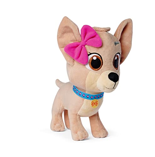 Simba 105890020 - Chichi Love Best Friends Forever, YouTube Serie Plüschhund in Hot-Pinker Vinyl Handtasche, 20cm Kuschelhund, ab 3 Jahren