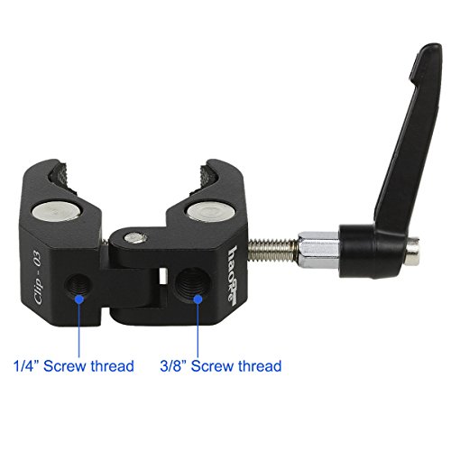 Haoge 11 Inch Articulating Friction Magic Arm With Small Clamp Pliers Clip For Hdmi Lcd Monitor Led Light Dslr Camera Video Tripod Flash Lights Microphone Tpcast Htc Vive Pro Base Station Lightinghous #TOP4