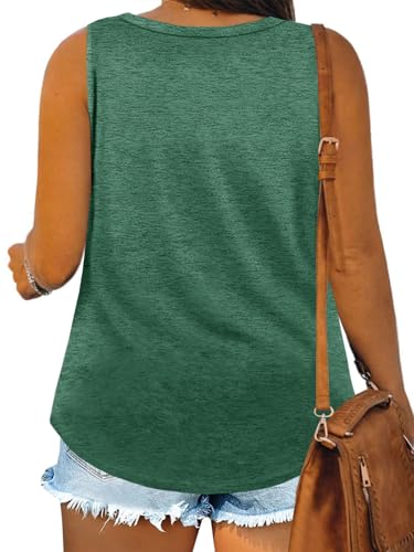Image of Plus Size Tank Tops for Women Summer Sleeveless Tops Loose Fit Tunic Tanks