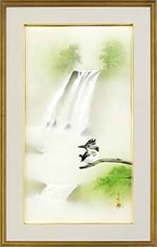 中川幸彦　水墨画 「黒姫山」日本画 シルバーフレーム 作品 41dhya2PTpL._AC_UF350,