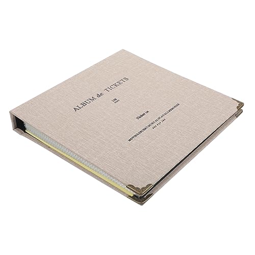HOODANCOS Álbum Organizador De Talonarios y Entradas De Papel Para Coleccionistas, Color Gris, Hojas Transparentes, Libro Para Almacenar Billetes y Recuerdos Viajes y Conciertos