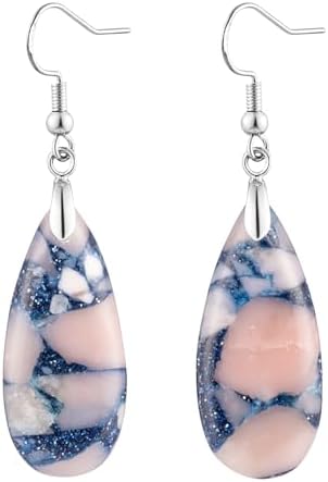 Stone Drop Earrings for Women Earrings Teardrop Jasper Stone Dang...