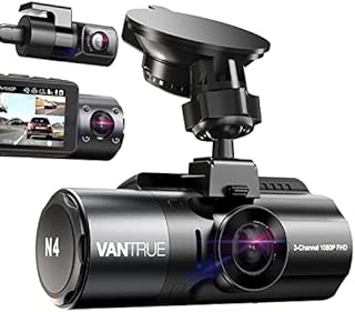 Vantrue N4 3 Channel 4K Dash Cam, 4K+1080P Front and Rear, 1440P+1080P Front and Inside, 1440P+1080P+1080P Three Way Triple Car Camera, IR Night Vision, 24hr Parking Mode, Capacitor, Support 256GB Max