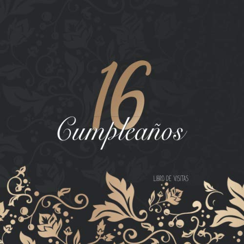 16 cumpleaños: Libro de visitas / Decoración de cumpleaños y regalo para la celebración de los 16 años