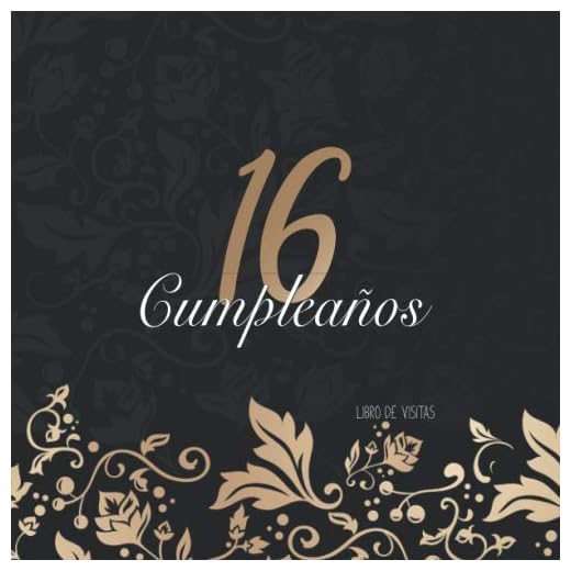 16 cumpleaños: Libro de visitas / Decoración de cumpleaños y regalo para la celebración de los 16 años