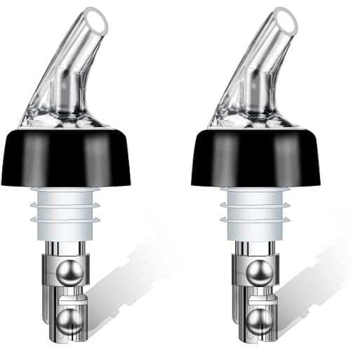 Bottle Pourers 2Pack for Alcohol Automatic Measured Bottle Pourer Wine Pourers 1oz Dispenser Bartender Quick Shot Spirit Drinks Wine Cocktail Home Bar Tools