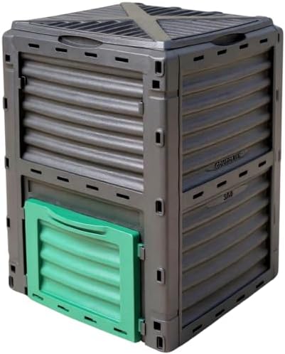 TERRE JARDIN - Composteur de Jardin, 300 L - Bac à Compost, 83 x ...