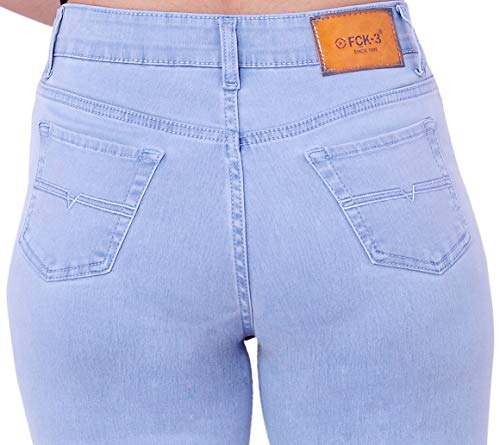 Image of FCK-3 Stretchable Denim Pencil Fit Regular Fit High Waist Jeans for Women