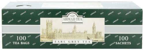 Ahmad Tea Earl Grey Tea, 100 Paper Enveloped Teabags (Pack of 1)