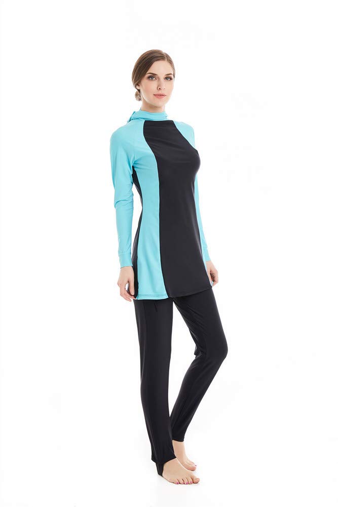 Costume da Bagno Musulmano Donne Ragazze Costume da Bagno Muslim Swimwear Ragazze Signore Modesto Copertura Completa Beachwear Burqini Burkini